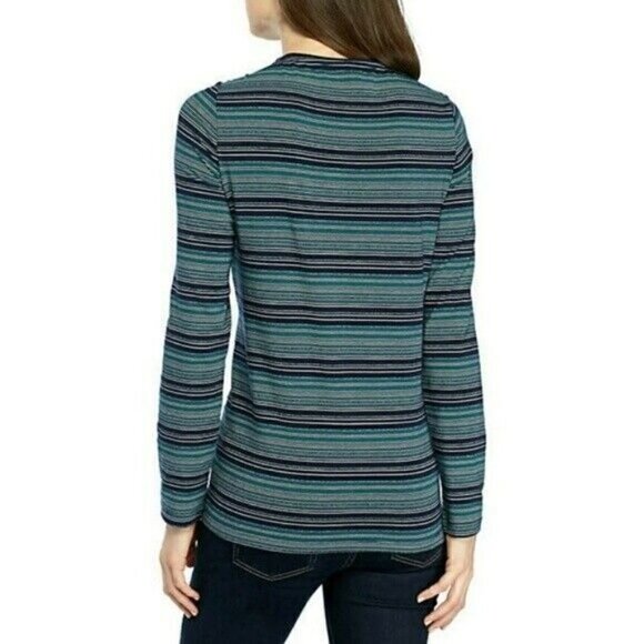 kim Rogers Black Blue Sparkle Pullover Scoop Neck Long Sleeve Top Size XXL NWT - Picture 6 of 10